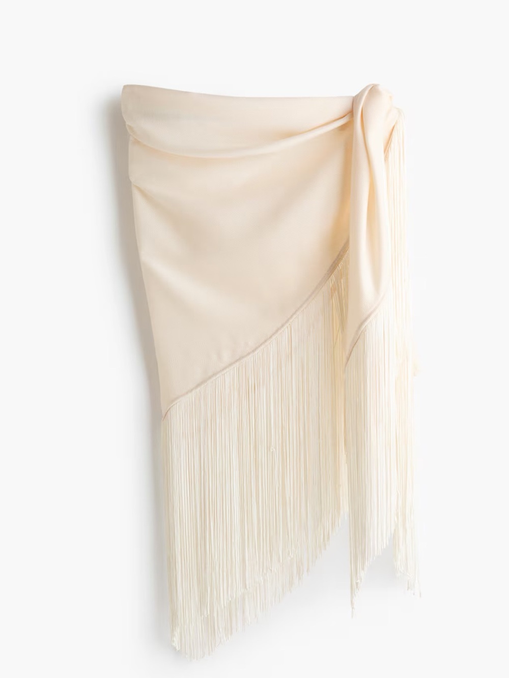 H&M Cream Fringe Wrap Scarf